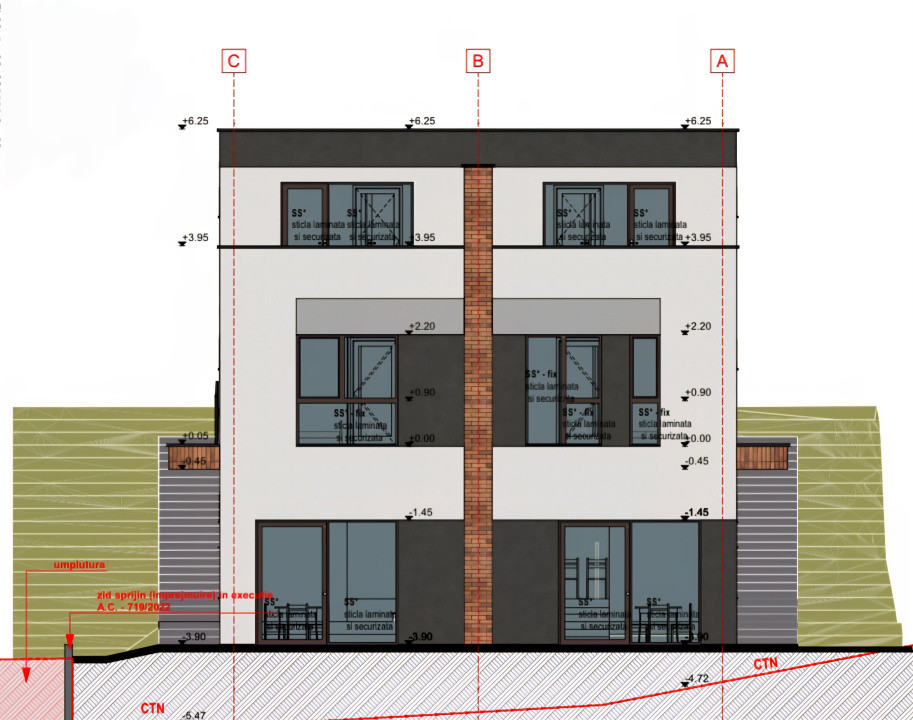 Duplex cu 5 camere, 175mp utili, mp teren, Valea Chintaului