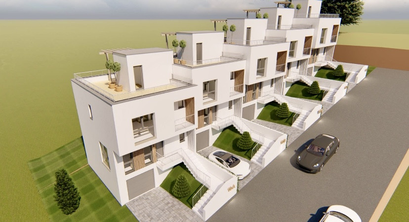 Duplex, case înșiruite, 120 mp, cu garaj,Floresti, zona Teilor