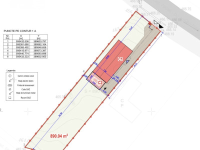 Teren intravilan 890mp în Chinteni – zonă centrală, strada principală
