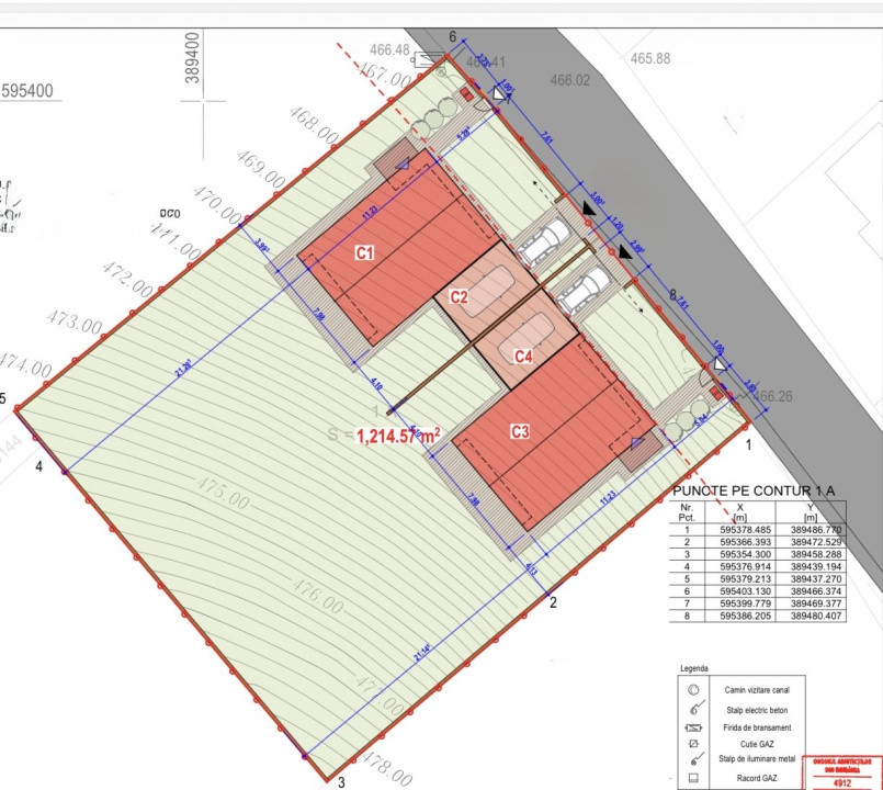 Teren intravilan 1214mp în Chinteni – zonă centrală, strada Ion Creanga!