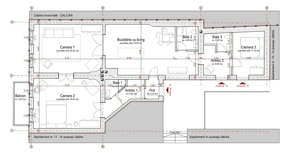 Apartament cu 4 camere,125mp, Zona Centru