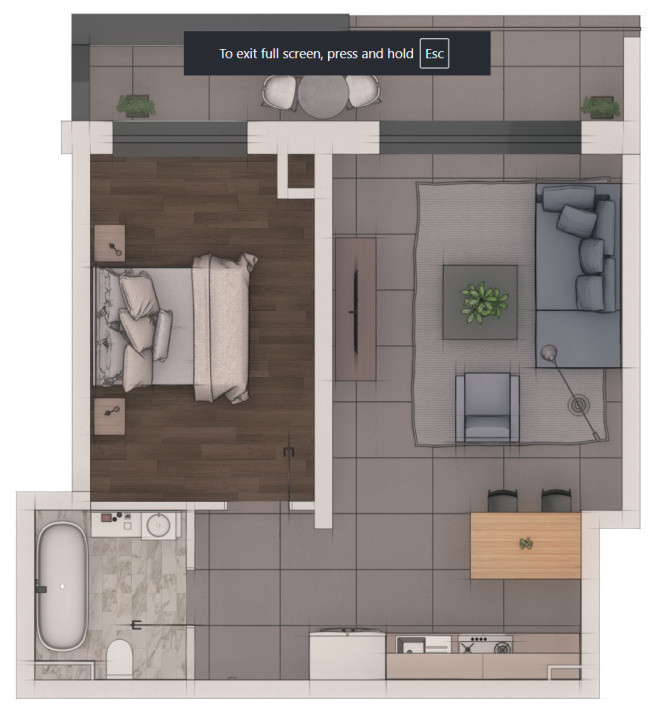 Apartament 2 camere 48 mp, balcon 8 mp – ansamblu NZEB, zona Terra