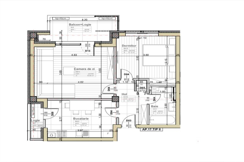 Apartament 2 camere, bucatarie separata, TVA inclus