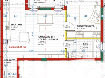 Apartament de 2 camere finisat, 50 mp, etaj intermediar, garaj , zona Eroilor