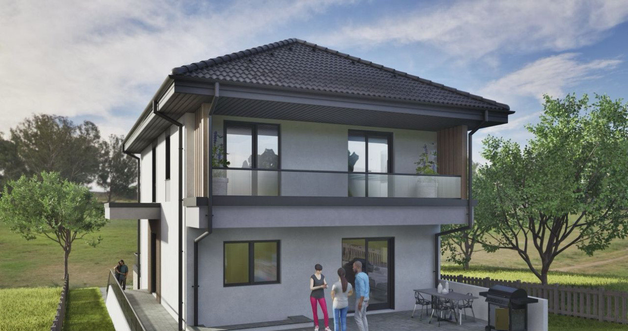 Teren autorizat pentru Casa individuala la intrare in Chinteni 600mp front 14ml