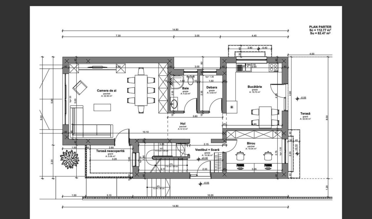 Teren autorizat pentru Casa individuala la intrare in Chinteni 600mp front 14ml