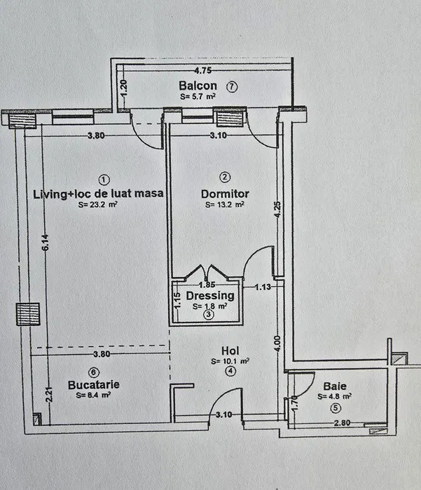 Apartament cu 2 camere, 62 mp, etaj intemediar, parcare subterana, zona Fabricii