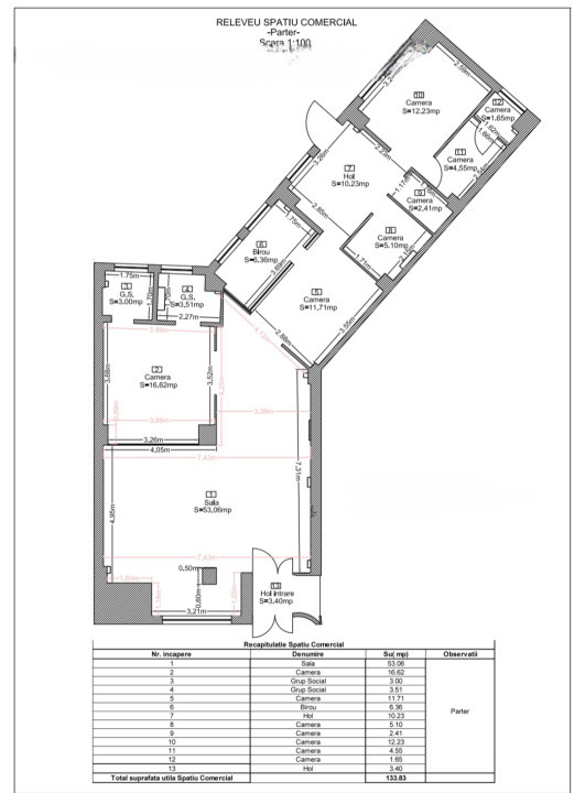 Spatiu comercial, Salon, 133mp utili, Calea Dorobantiilor
