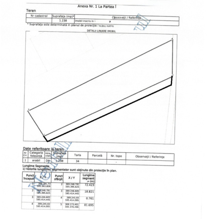 Teren intravilan Chinteni 1.500mp front 18ml pretabil pentru Case/Duplex