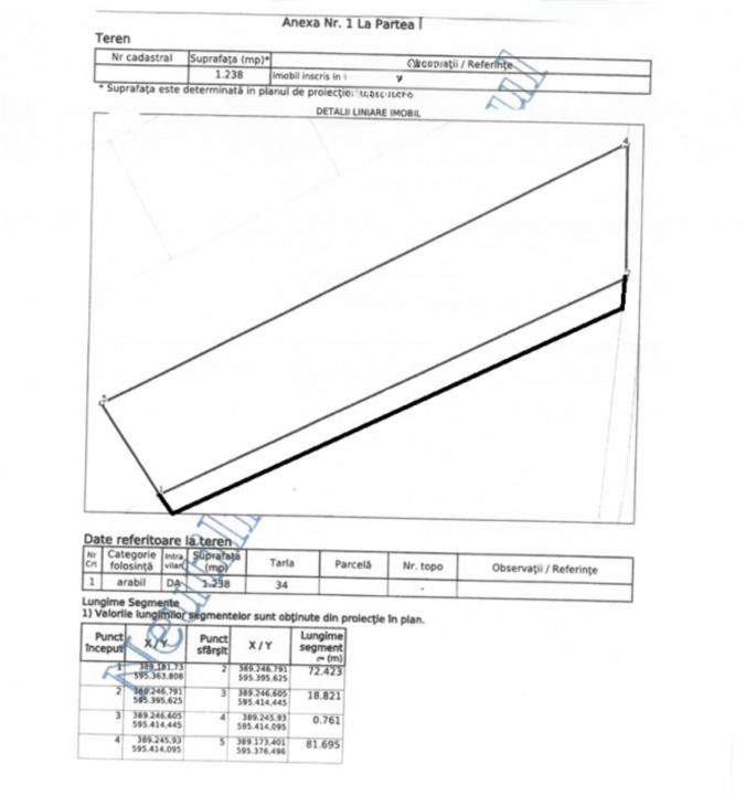 Teren intravilan Chinteni 1.500mp front 18ml pretabil pentru Case/Duplex