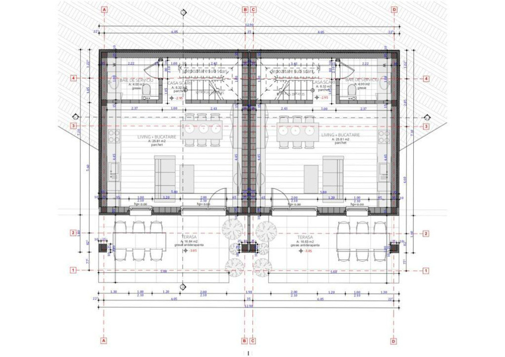 Casa tip Duplex panoramic, 4 camere, 110 mp, teren 225 mp,zona Fagului