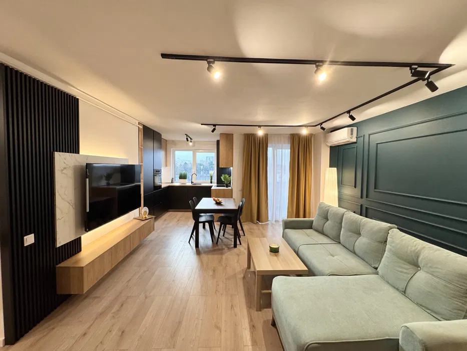 Apartament cu 2 camere, 60 mp, parcare subterana , 2 balcoane , Aer Conditionat