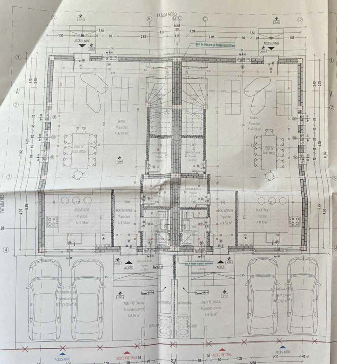 Casa moderna tip duplex,140 mp utili,zona centrala Gilau,tva inclus 