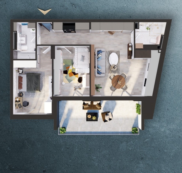 Elite City– Apartament semifinisat cu 3 camere