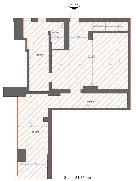 Spatiu comercial  80mp, cu VAD, zona Manastur