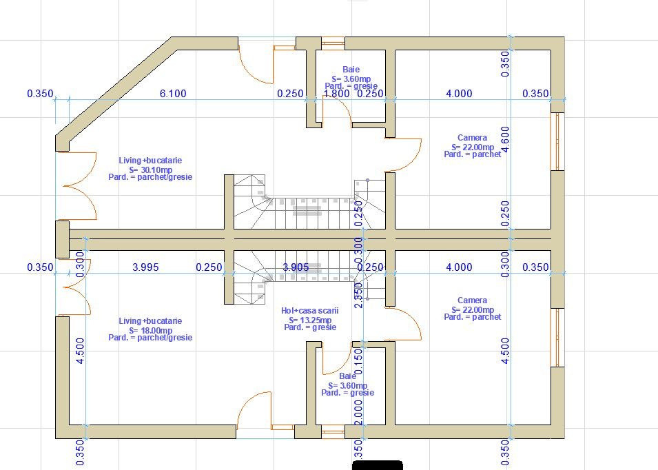 Casa tip duplex, semifinisat, 120 mp utili, 150 mp teren, zona Fagului 