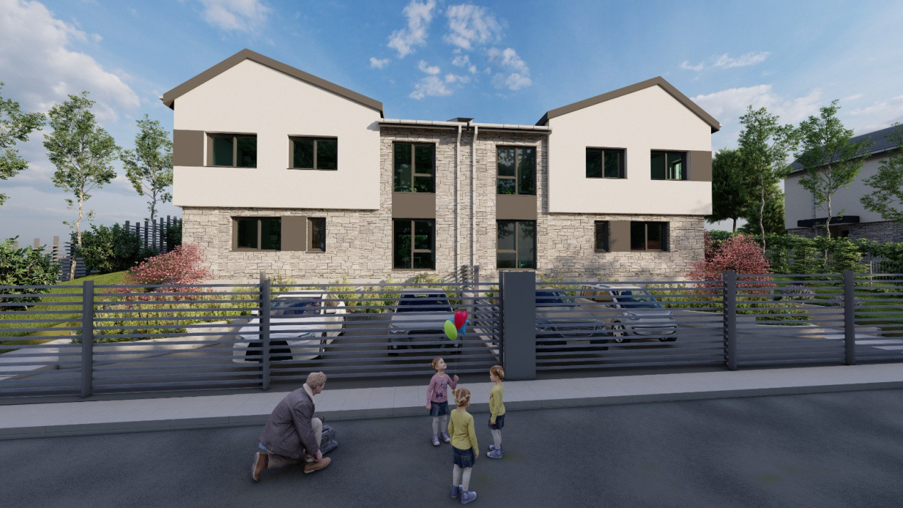 Casa tip duplex FINISATA, teren 400mp - la intrare in comuna Chinteni