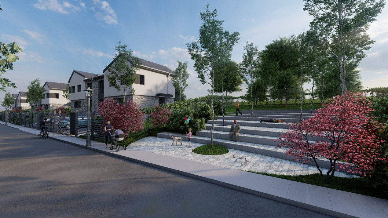 Casa tip duplex FINISATA, teren 400mp - la intrare in comuna Chinteni