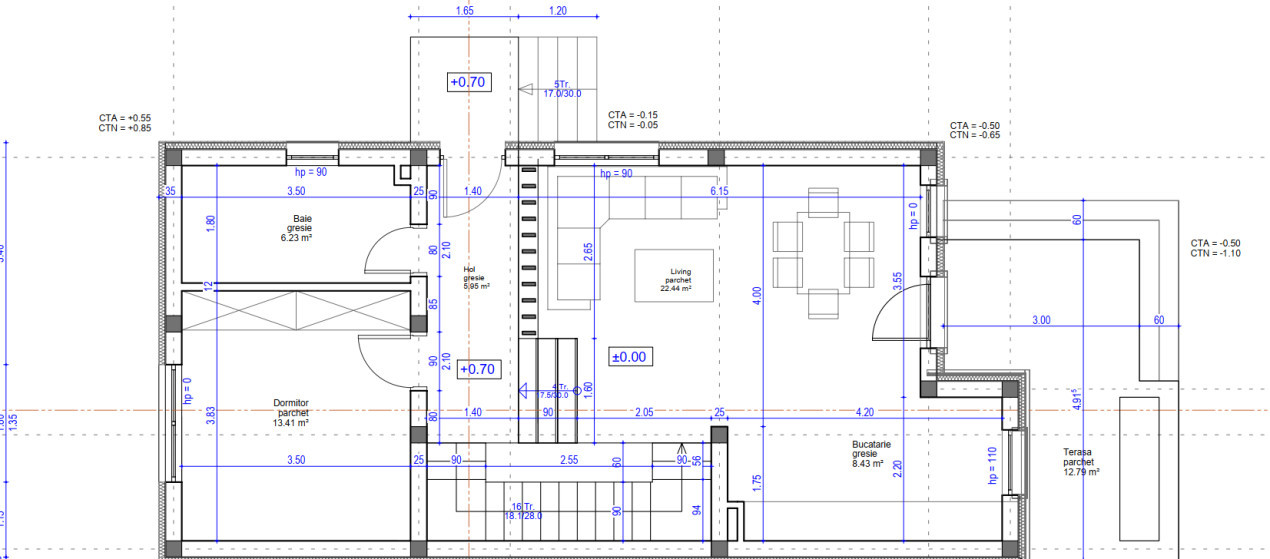 Casa tip duplex de 5 camere,120 mp utili, gradina, Zona Tautului