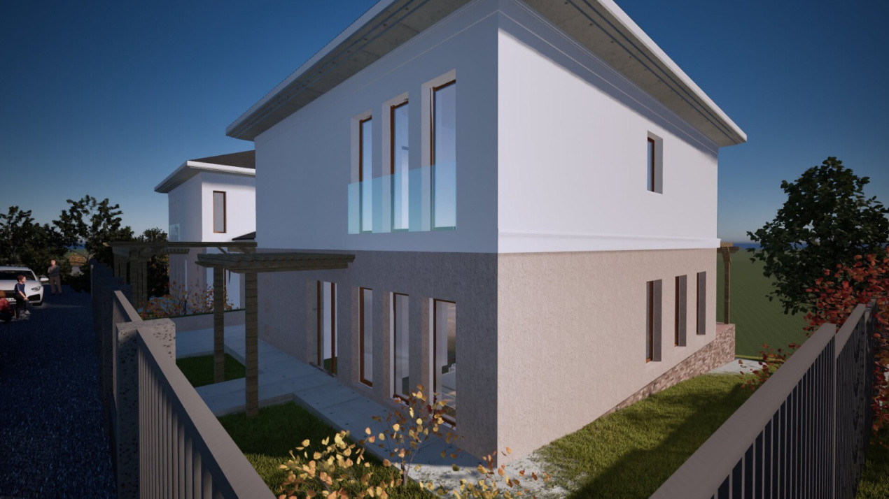 Teren autorizat 2 case individuale, 970 mp, Chinteni