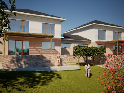 Teren autorizat 2 case individuale, 970 mp, Chinteni