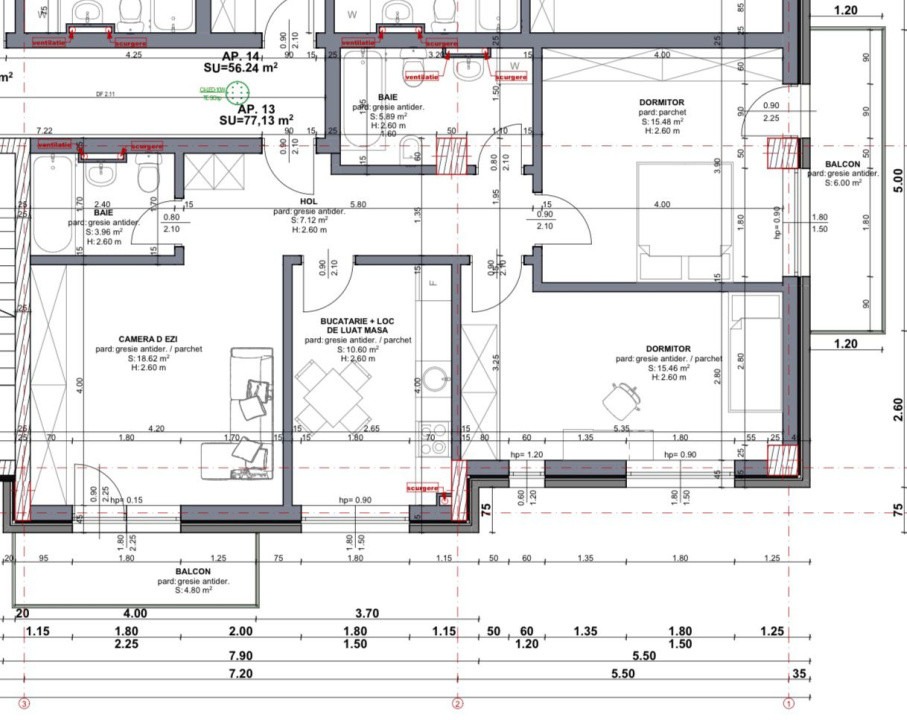 Apartament 3 camere, 77mp mobilat,utilat, garaj, boxă, 2 băi, etaj 2/4