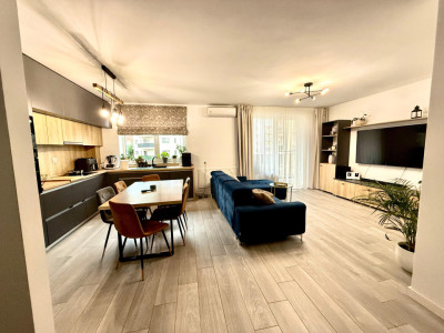 Apartament 3 camere, 77mp mobilat,utilat, garaj, boxă, 2 băi, etaj 2/4