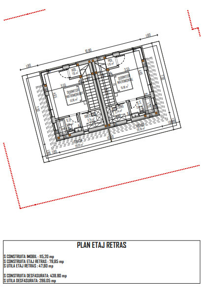 Duplex 4 camere - 150 mp utili - S+P+1+ETAJ RETRAS - Buna Ziua!