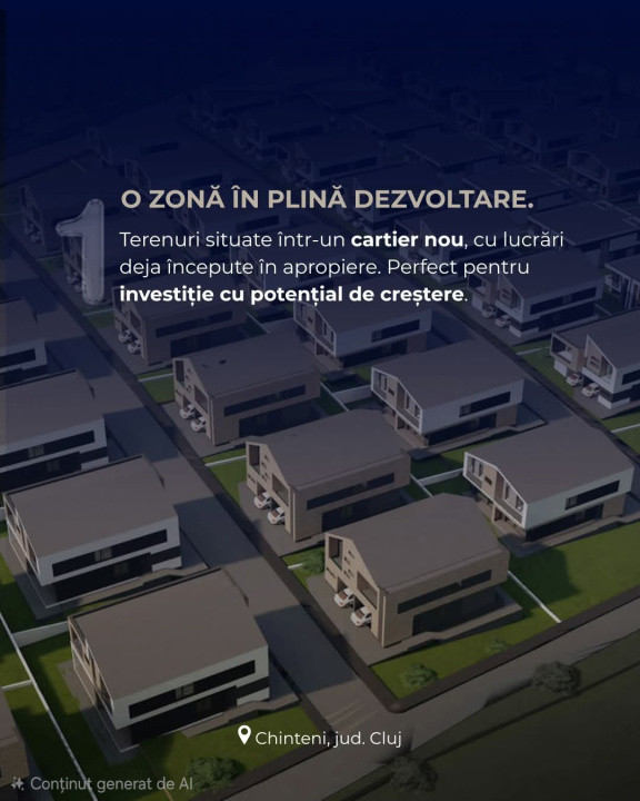 Teren autorizatie duplex, 500mp, utilitati, Chinteni