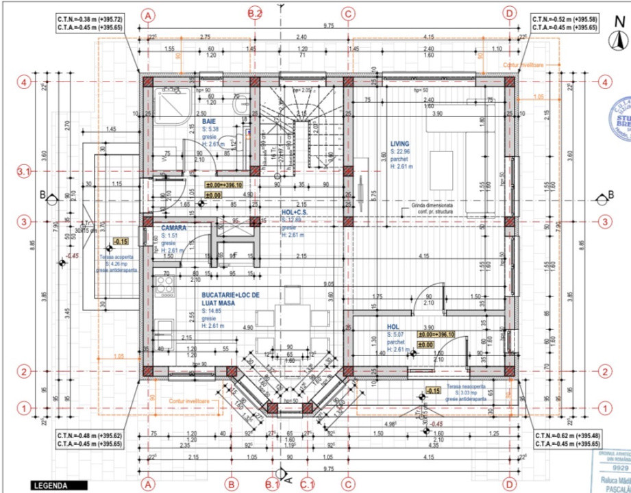 Casa individuală - 119 mp - teren 500 mp - Gilău 