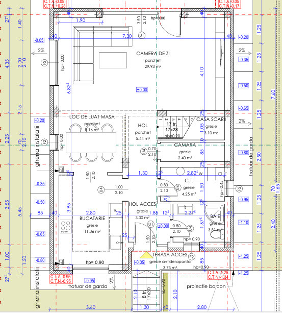 Teren Chinteni cu autorizație de construcție! 500mp