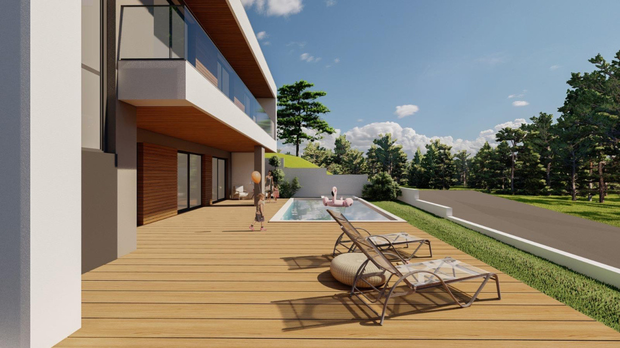 Teren autorizat pentru casa cu piscină Valea Seacă 500mp 