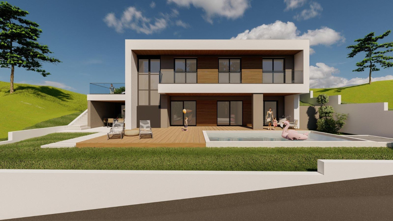 Teren autorizat pentru casa cu piscină Valea Seacă 500mp 