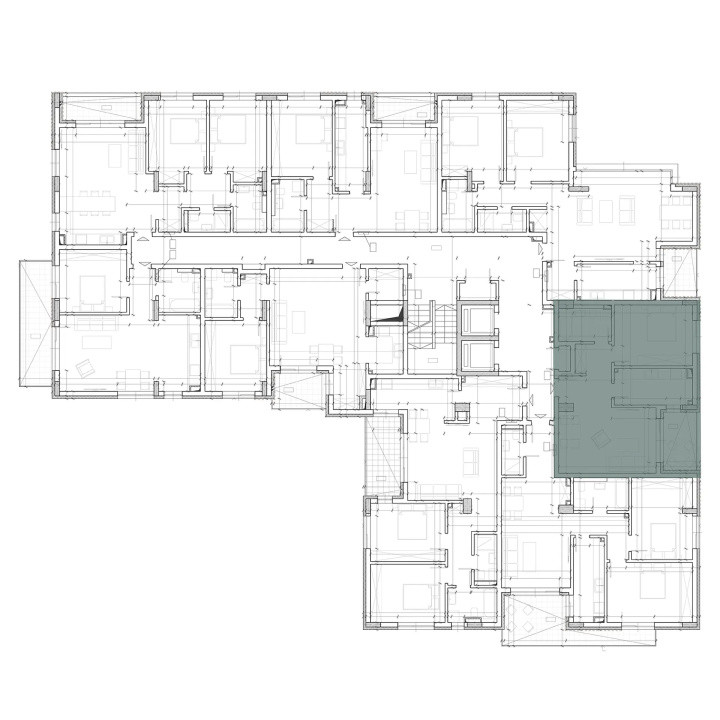 Apartament de 2 camere, 55,6 mp Andrei Muresanu SUD