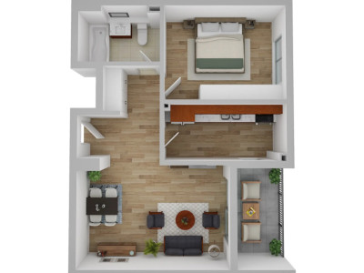 Apartament de 2 camere, 55,6 mp Andrei Muresanu SUD