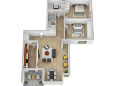 Apartament de 3 camere, 90,3 mp ANDREI MURESANU