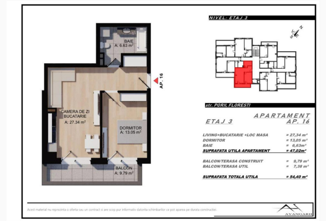 Apartament cu 2 camere, 47 mp,balcon ,zona Eroilor
