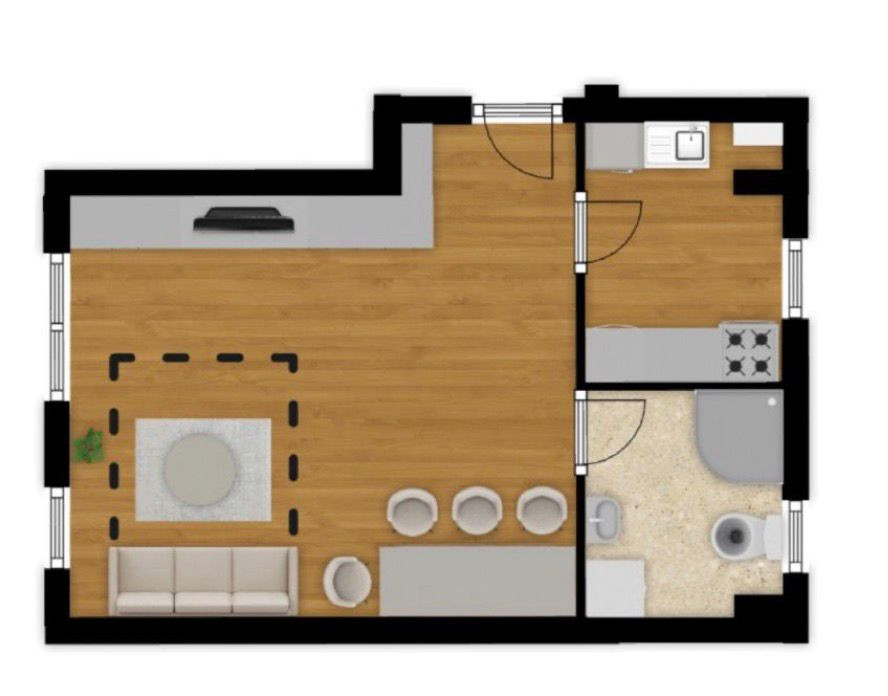 Apartament 1 camera, 33 mp, parter, zona Cetatii