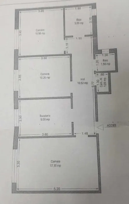 Apartament 3 camere decomandate intre lacuri