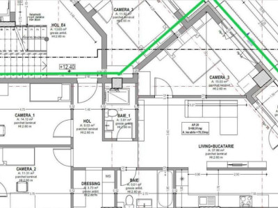 Apartament 4 camere semifinisat 100mp, Bloc nou, Zona Garii Centrale
