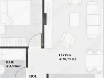 Apartament semifinisat cu CF, 43 mp, parcare, zona Teilor