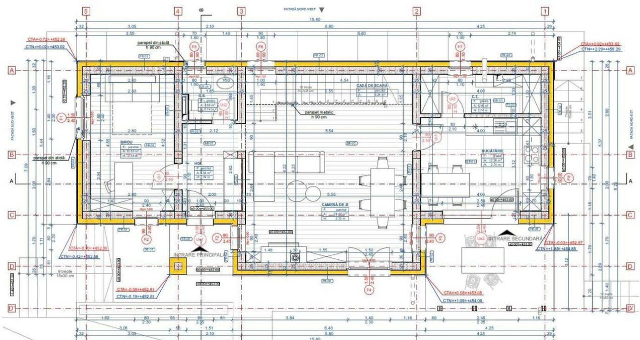 Casa individuala 4 camere semifinisata, 500mp teren, materiale premium