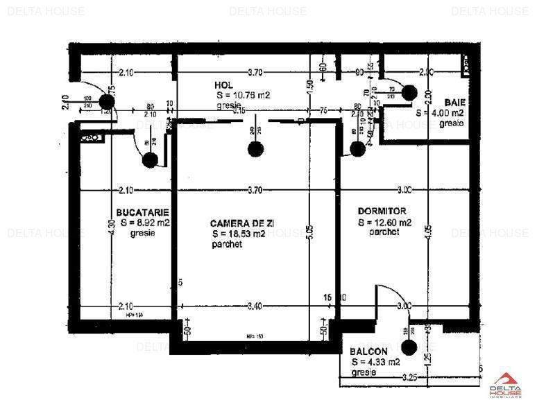 Apartament cu 2 camere, semidecomandat, 54 mp, mobilat/utilat, Valea Garbaului 
