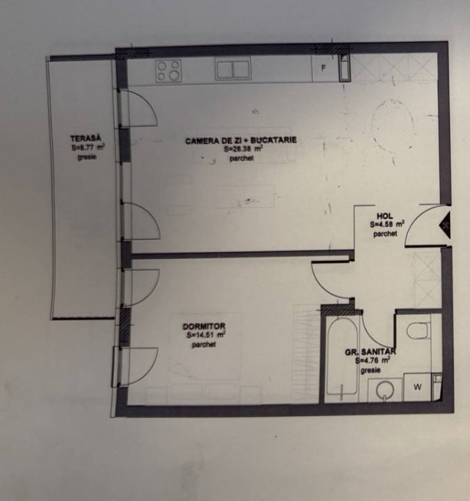 Apartament de 53 mp utili , Eroilor residence ,etaj intermediar 