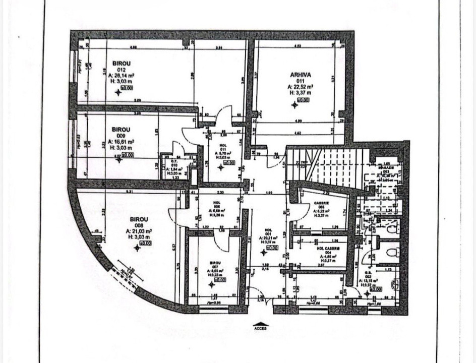 Cladire de birouri, 358mp utili, teren de 426mp, Iuliu Maniu