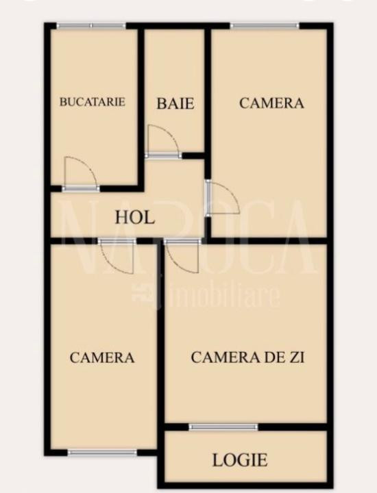 Apartament 3 camere decomandate, etaj intermediar, parcare, zona Gheorgheni