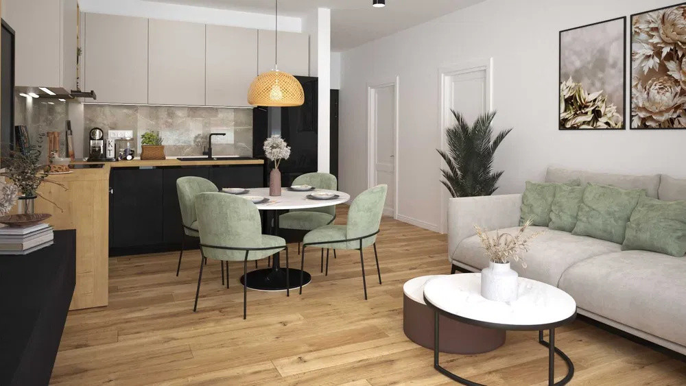 Apartament cu 2 camere, 48 mp, balcon, zona Sub Cetate