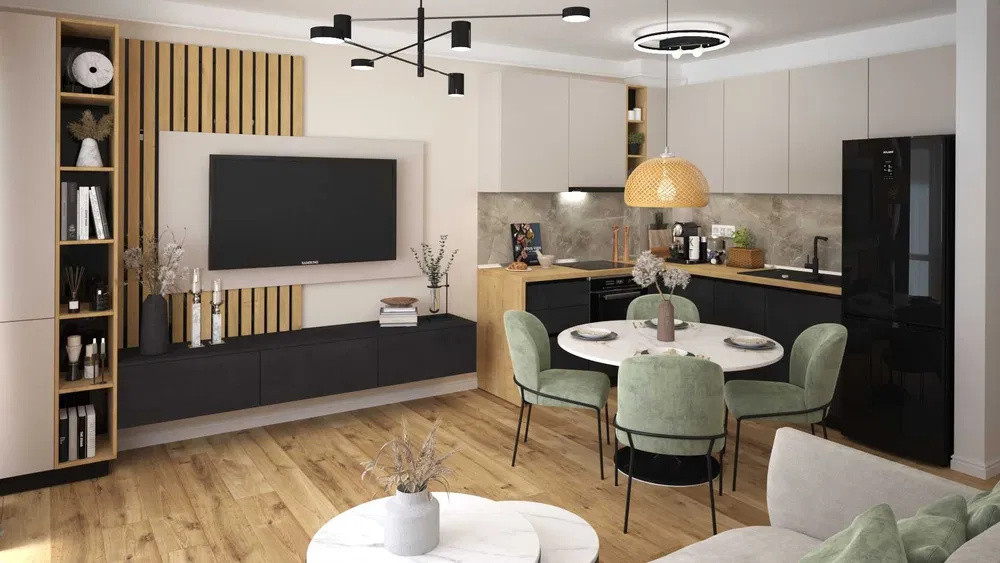 Apartament cu 2 camere, 48 mp, balcon, zona Sub Cetate