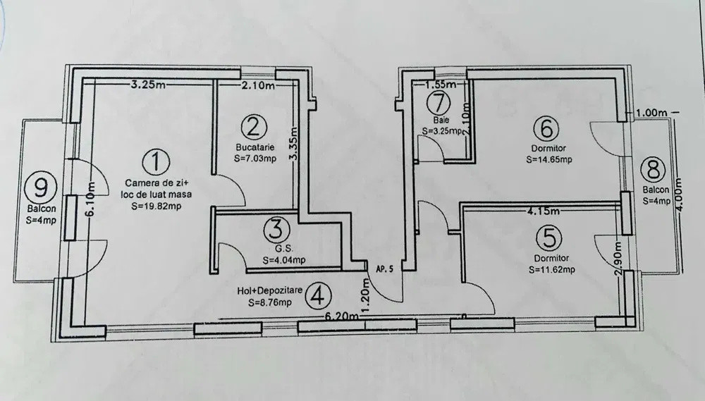 Apartament 3 camere, 70 mp, 2 băi, la cheie, zona străzii Erich Bergel
