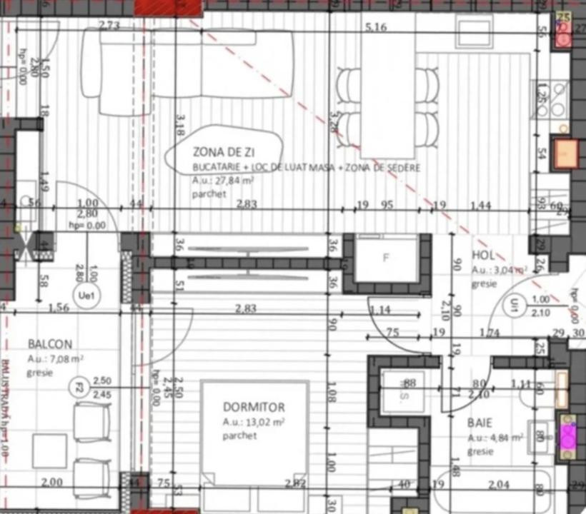 Apartament 2 camere | etaj intermediar | semifinisat | WEST PEAK